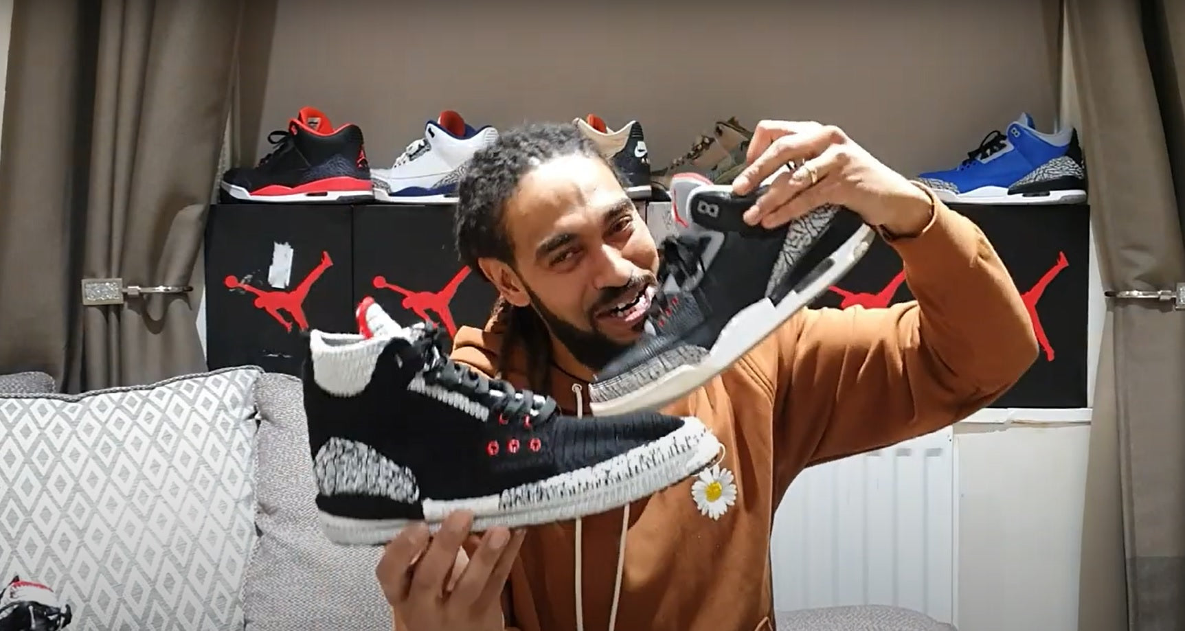 Load video: jordan 3 sneakers slippers