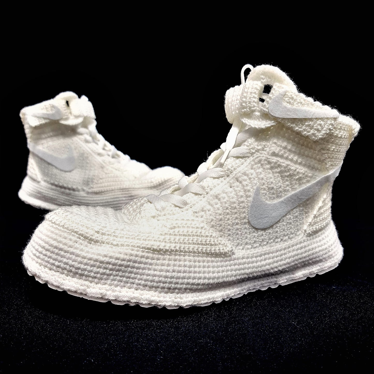 Jordan Force Sneakers Plush Slippers Custom Basketball Shoes Cute Warm All White Booties - Byseay