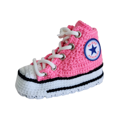 Canvas Baby Girl Pink Booties Plush Slippers Sneakers - Baby Shower Infant Newborn Cute Animal Socks - Toddler High Top Walker Soft Shoes