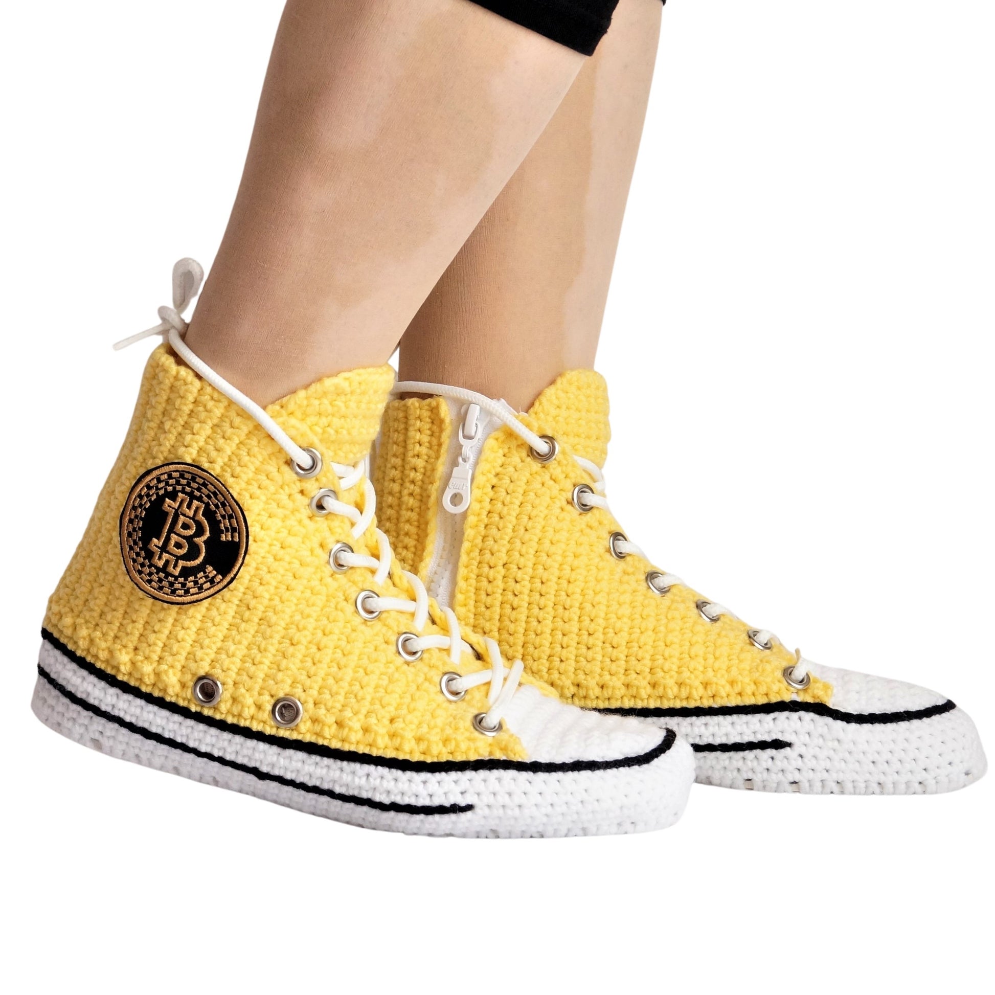 Bitcoin Converse Sneakers Slippers Chuck High Tops Plush Shoes - Byseay