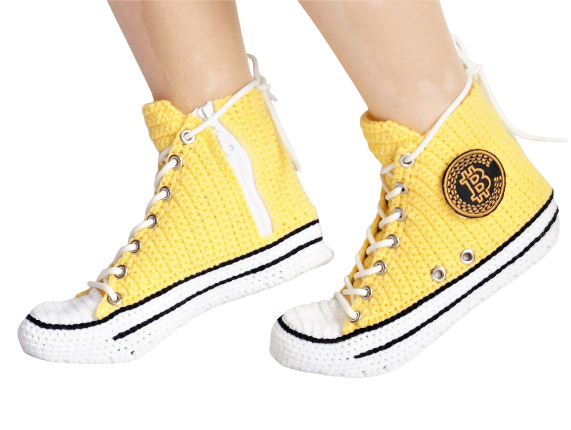 Bitcoin Converse Sneakers Slippers Chuck High Tops Plush Shoes - Byseay