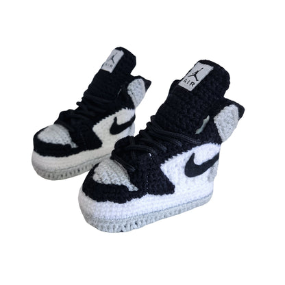 Baby Grey Air Jordan Crochet Sneakers Plush Slippers - Byseay