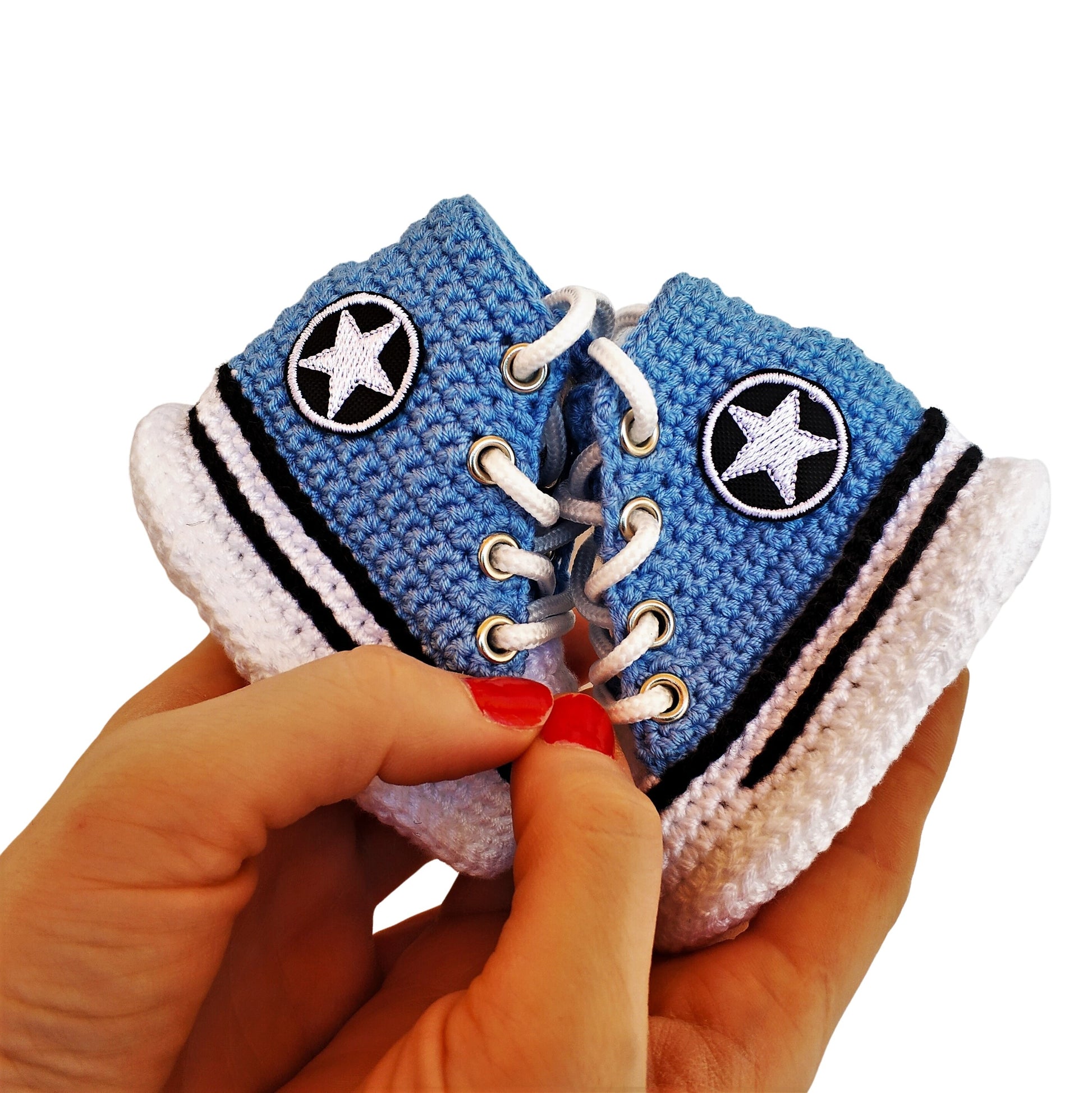 Baby Converse Booties Shoes Navy Blue Slippers - Infant High Tops baby Shower Handmade Socks - Newborn Custom Personalized Cute Soft Clothes