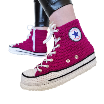 Claret Red Sneakers Slippers Converse Custom Plush Shoes