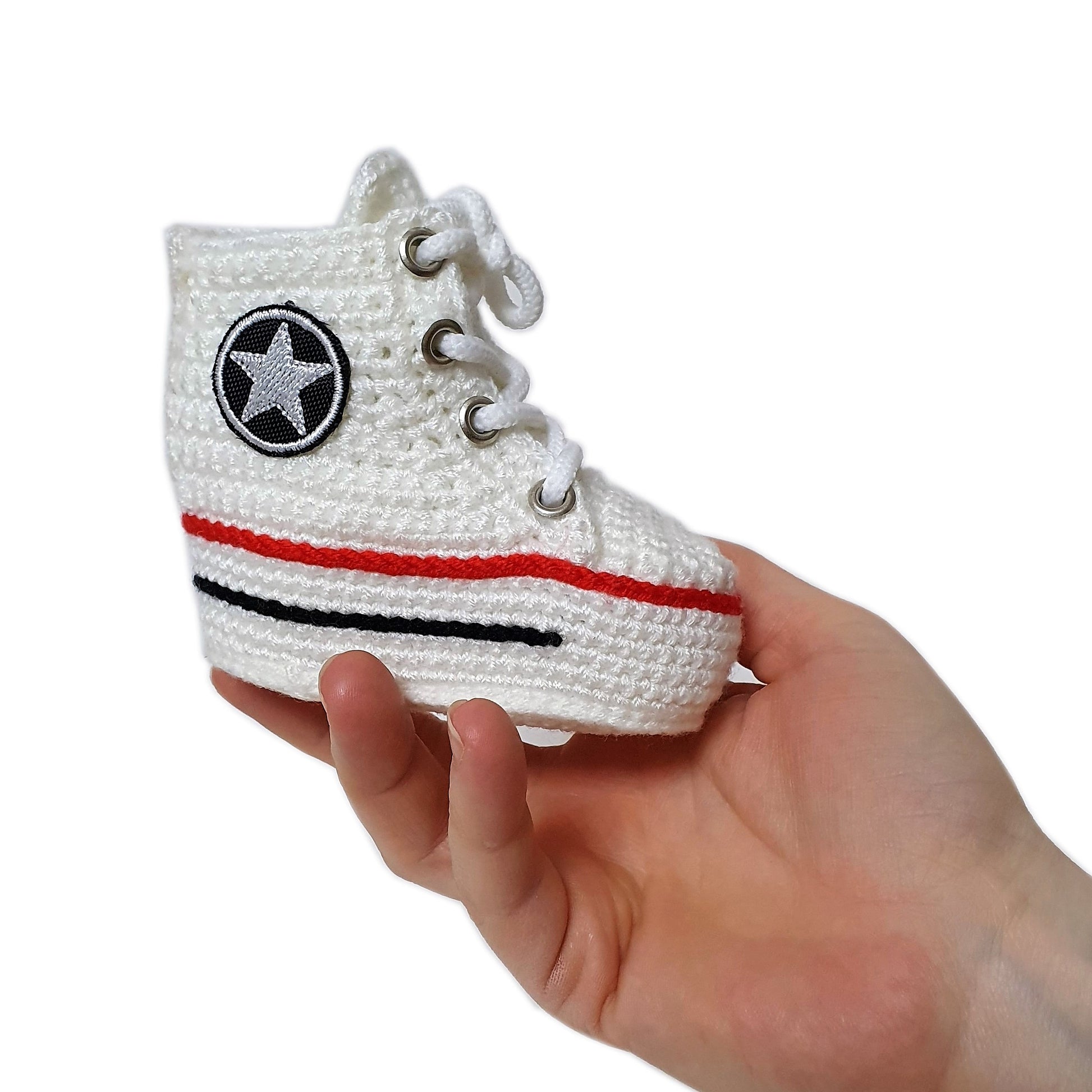 Converse Baby Red Booties Crib Shoes Wool Sneakers Slippers Infant Plush Socks