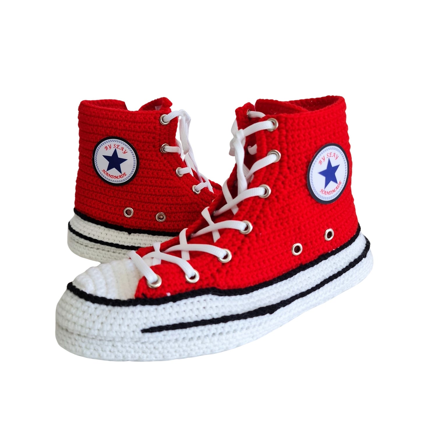 Red Sneakers Converse Slippers House Plush Shoes