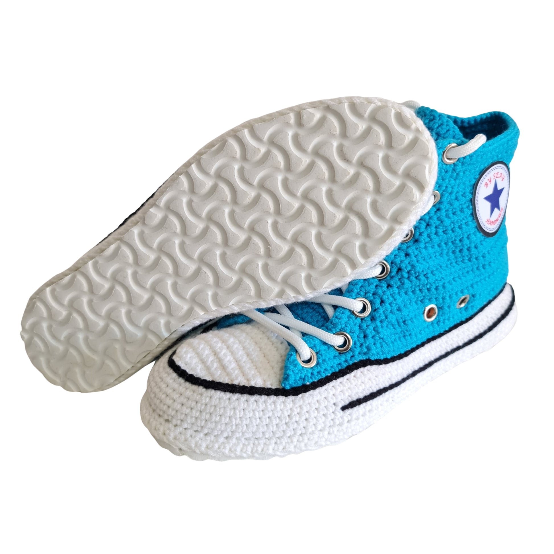 Light Blue Slippers Converse Custom Sneakers Plush Shoes