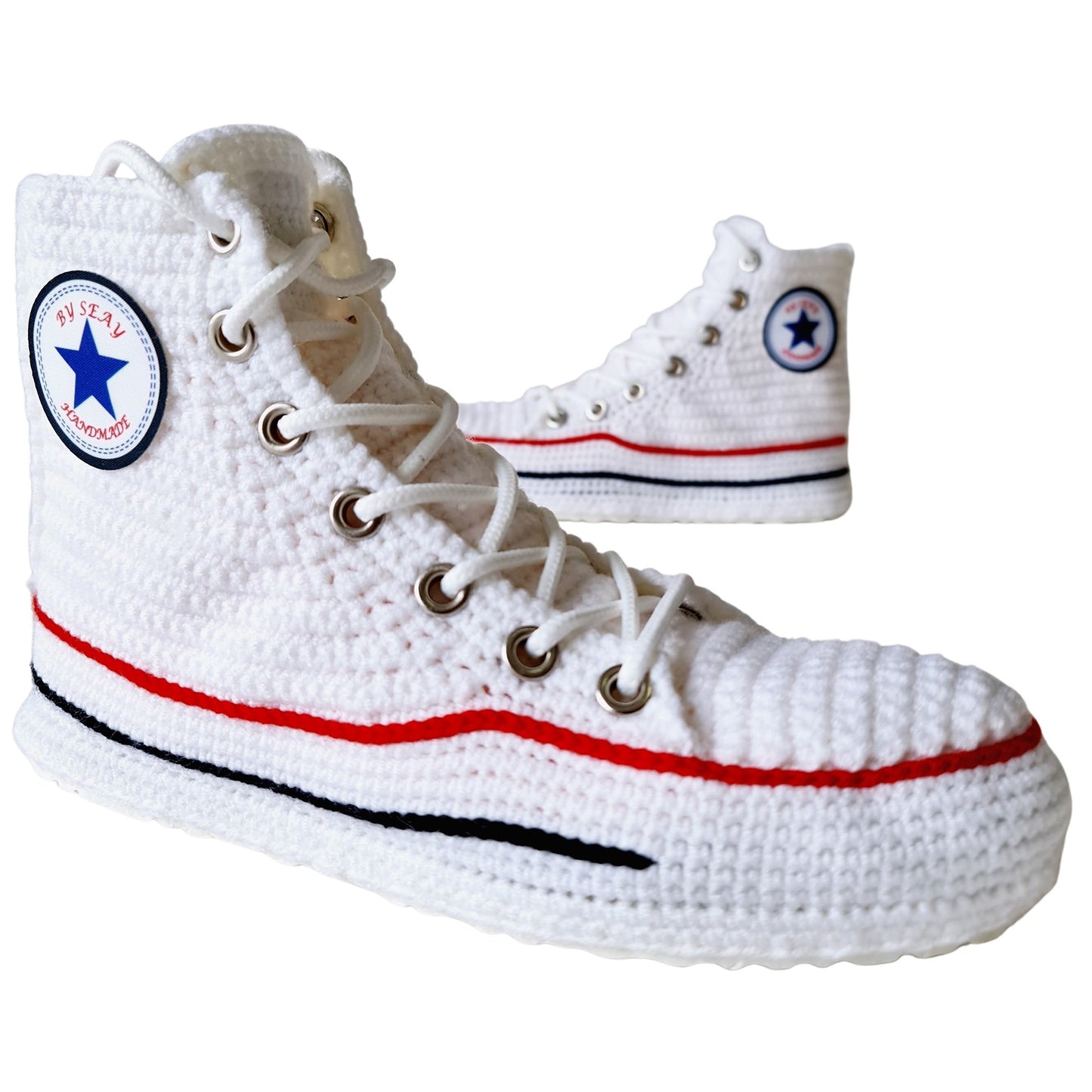 Blue Converse Sneakers Slippers Chuck Shoes Women High Top Plush Slippers Booties