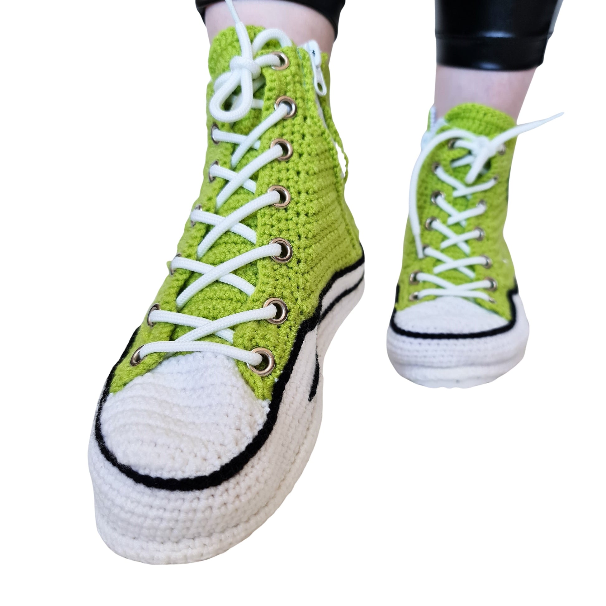 Light Neon Green Converse Slippers Custom Sneakers Home Shoes