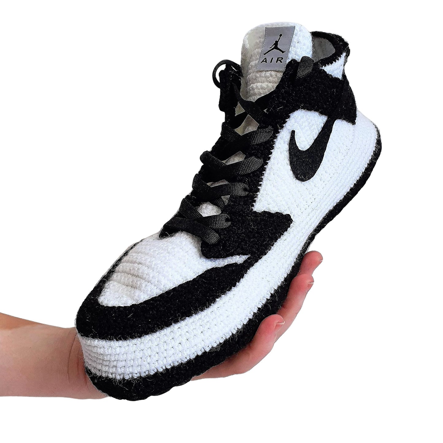 Jordan Dunk Low Disrupt Sneakers Black White Plush Slippers Indoor Shoes Booties Socks