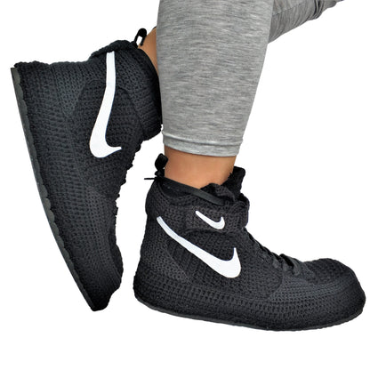 Air Force 1 Mid Banned Goods Sneakers Slippers Jordan Home Shoes - Breathable Knitted Custom High Top Comfy Cozy Fluffy Like Big Size Boots