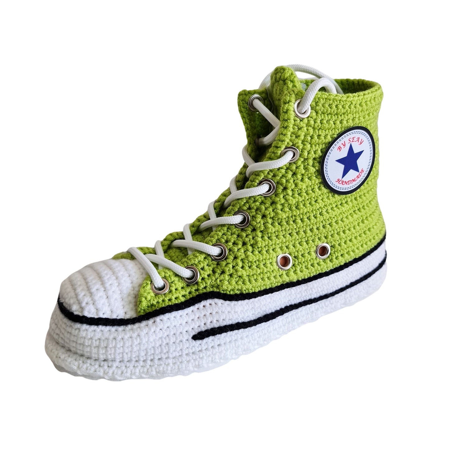 Light Neon Green Converse Slippers Custom Sneakers Home Shoes