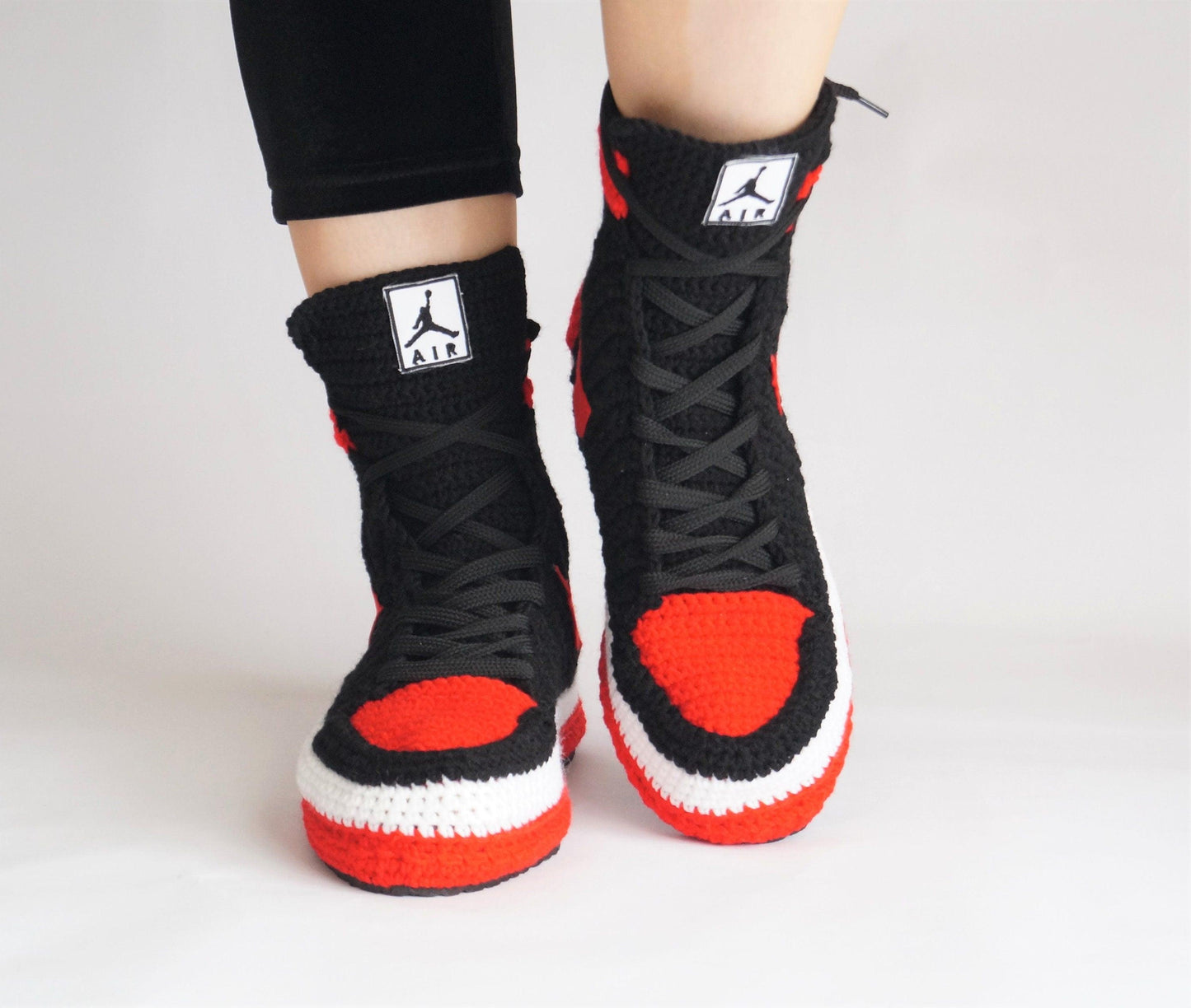 Air Jordan Slippers Handmade Crochet Custom Sneakers - Byseay