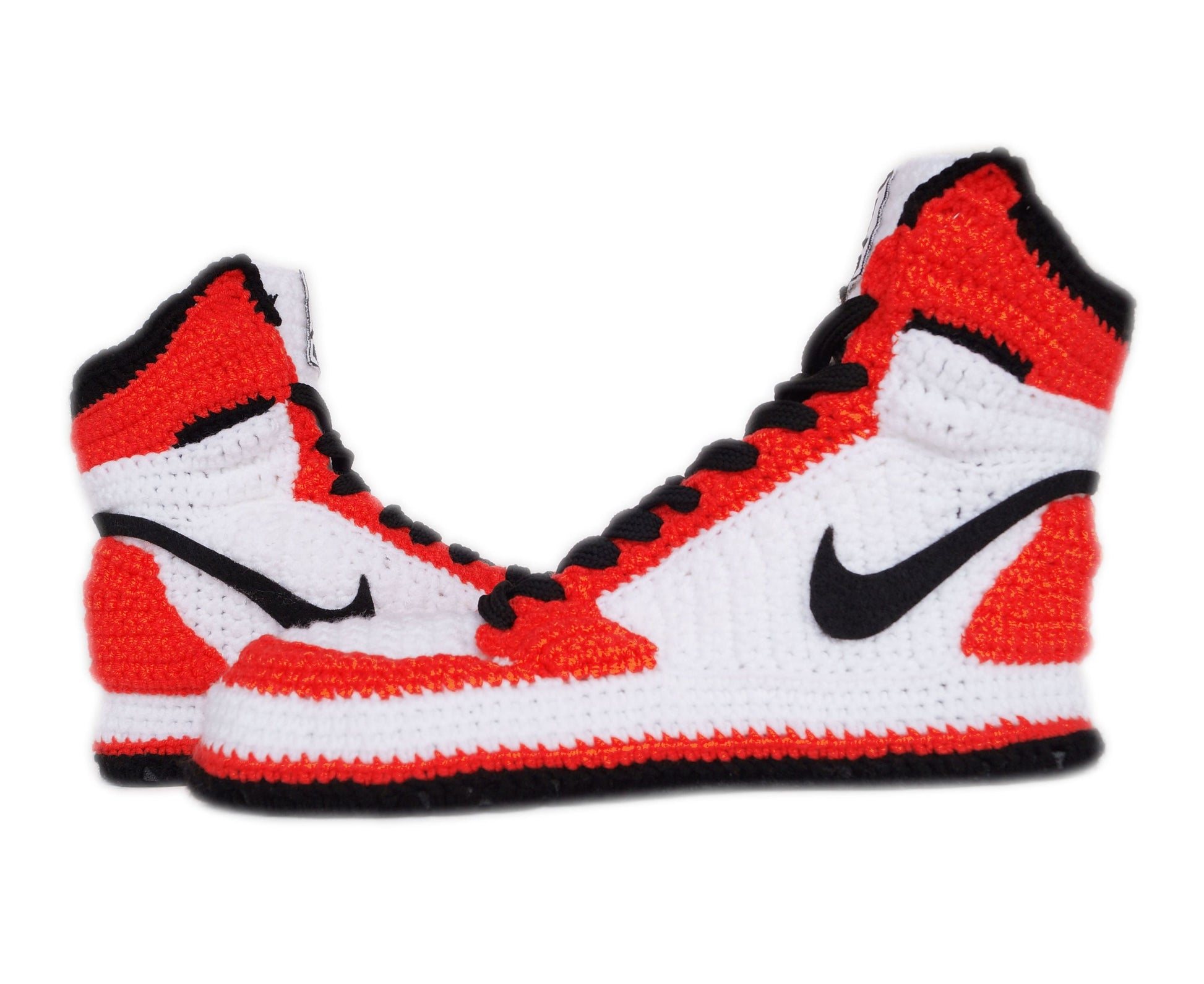 Jordan Basketball Shoes Handmade Crochet Slippers Custom Soft Big Plush - Byseay