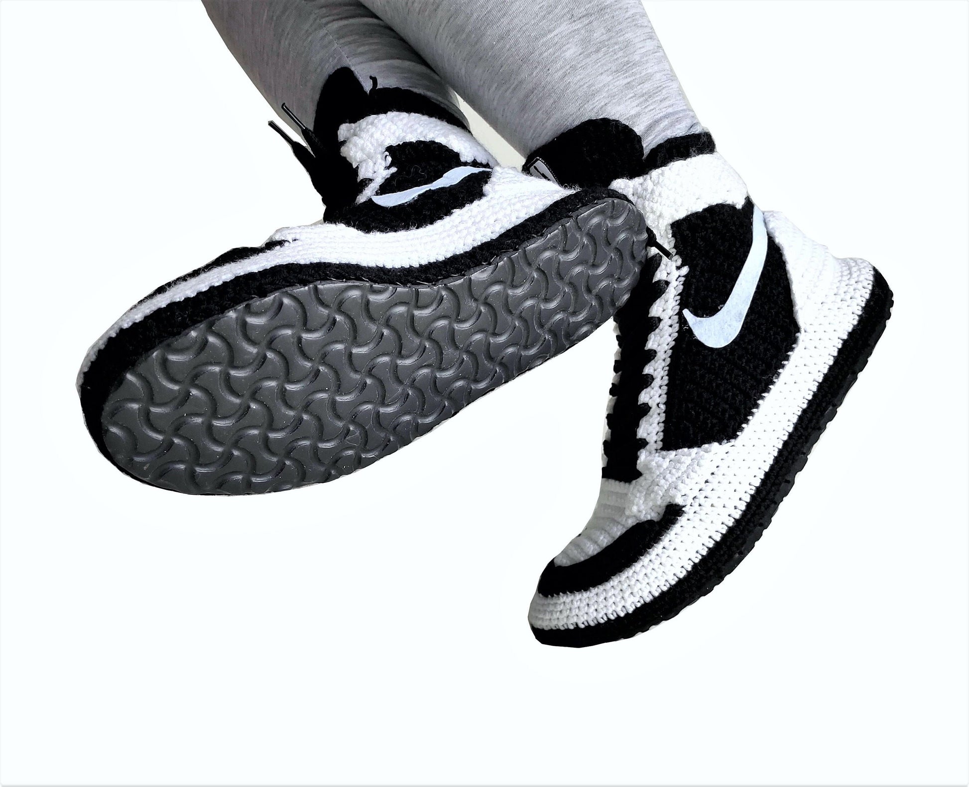 Thermal Winter Warm Socks Jordan Mid White Black Sneakers Slippers Home Shoes - Byseay