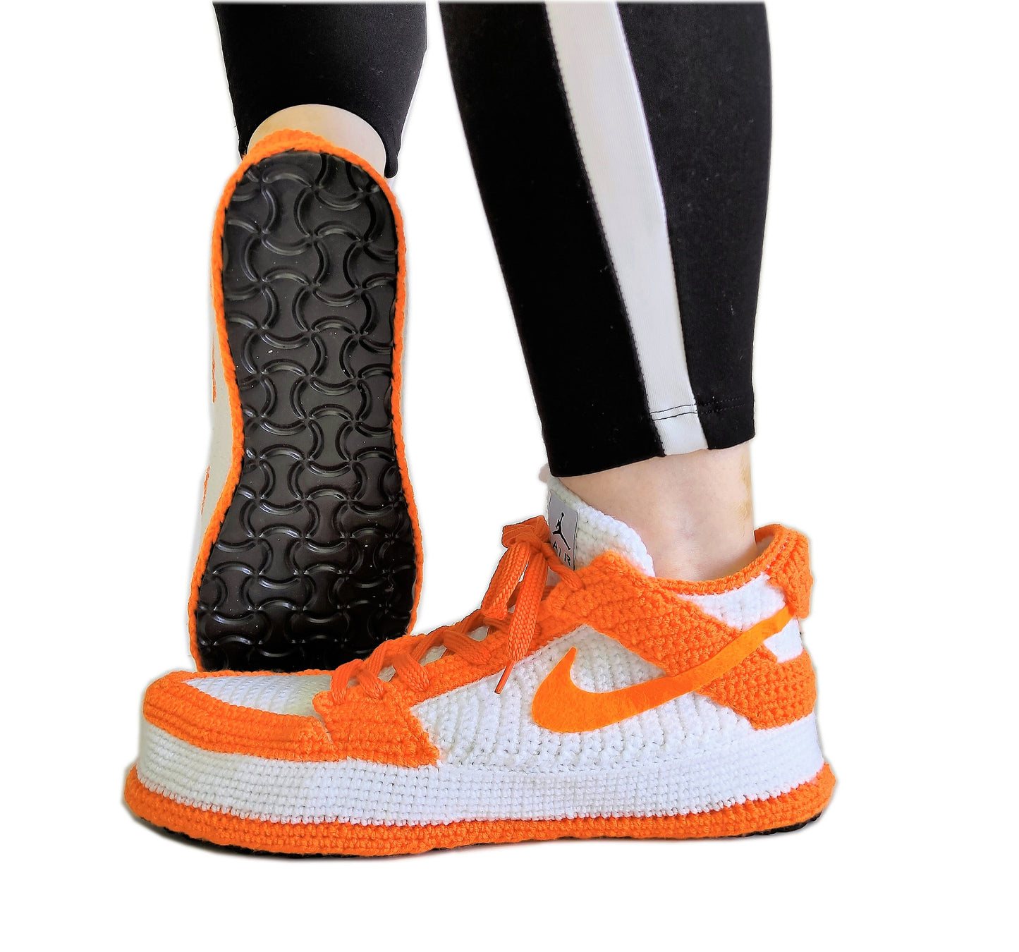 Jordan Dunk Low Orange Sneakers Plush Slippers plush Shoes Booties Soft Socks - Byseay