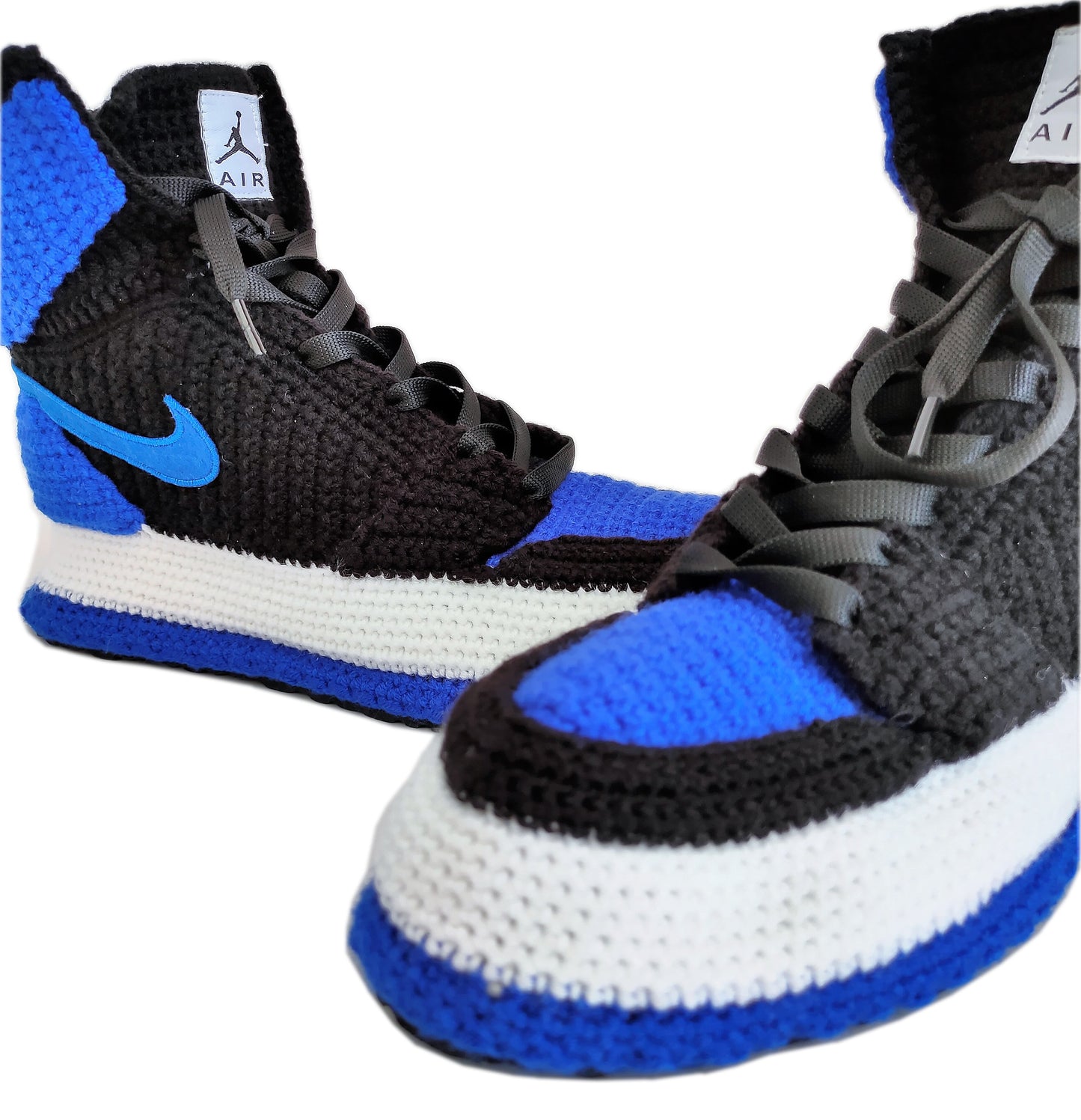 Jordan 1 Retro Royal Blue Home Shoes Sneakers Basketball Crochet Slippers Plush