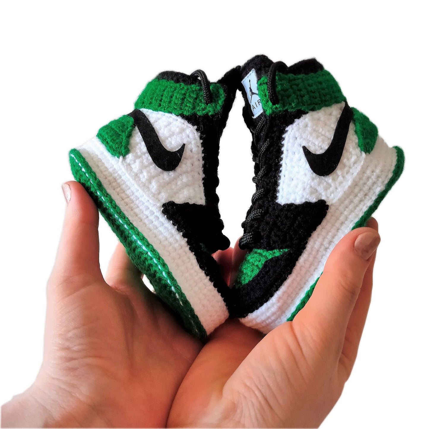 Jordan Green Baby Crochet SneakersToddler Boy Girl Handmade Shoes Slippers - Byseay