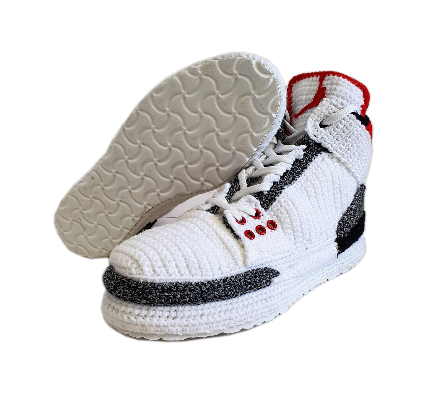 Jordan 3 Retro Crochet Home Slippers Custom Sneakers Basketball Plush Shoes