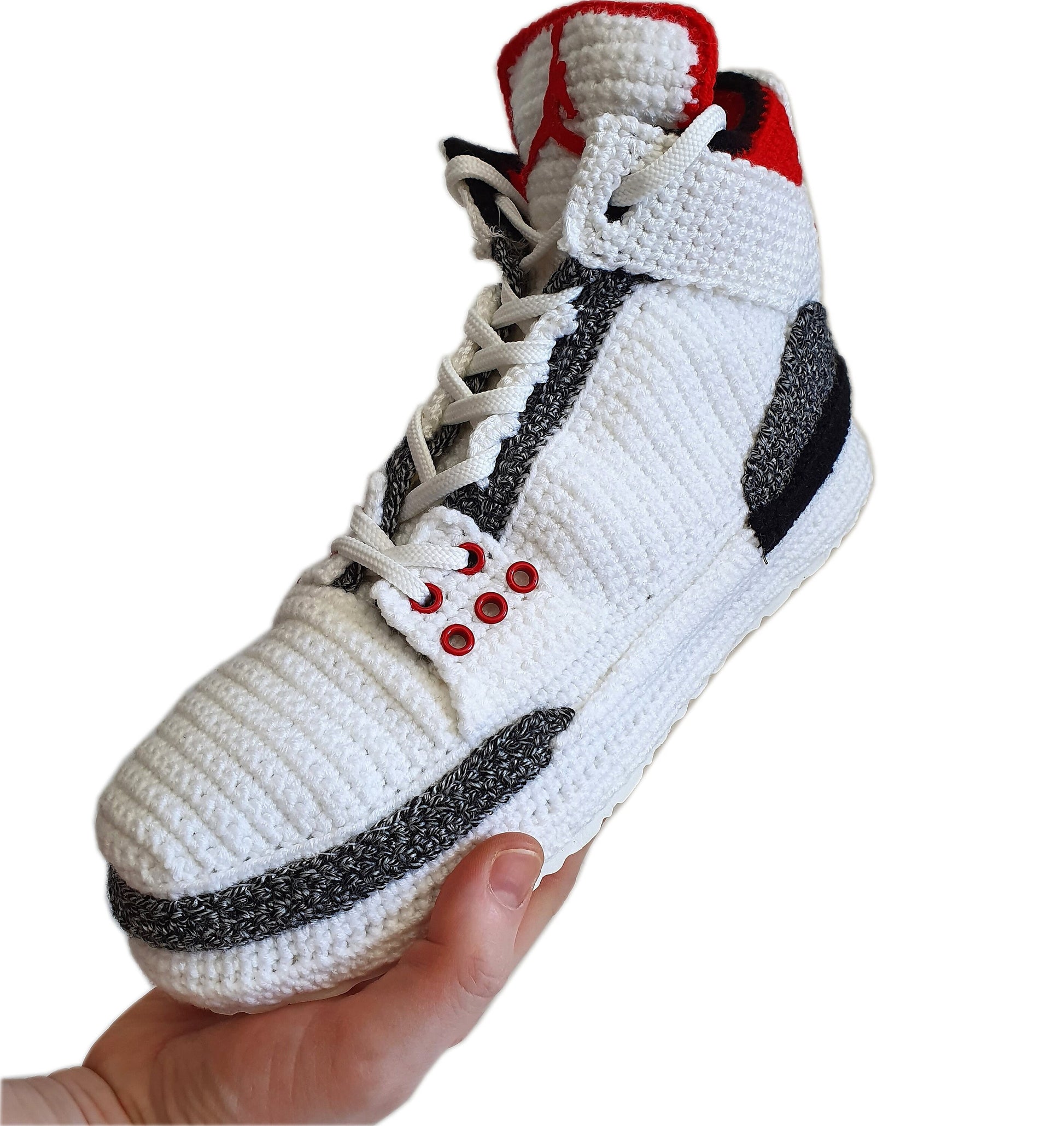 Jordan 3 Retro Crochet Home Slippers Custom Sneakers Basketball Plush Shoes