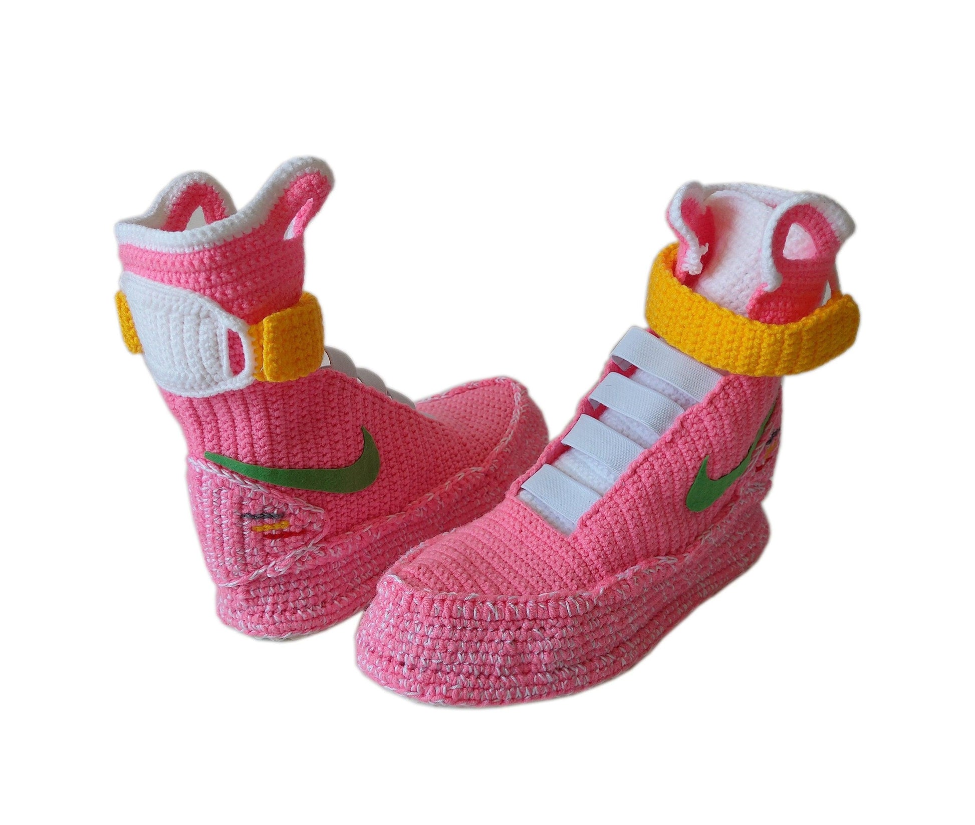 Air Mag Pink Marty McFly Flying Shoes Back to the Future Sneakers Plush Slippers - Byseay