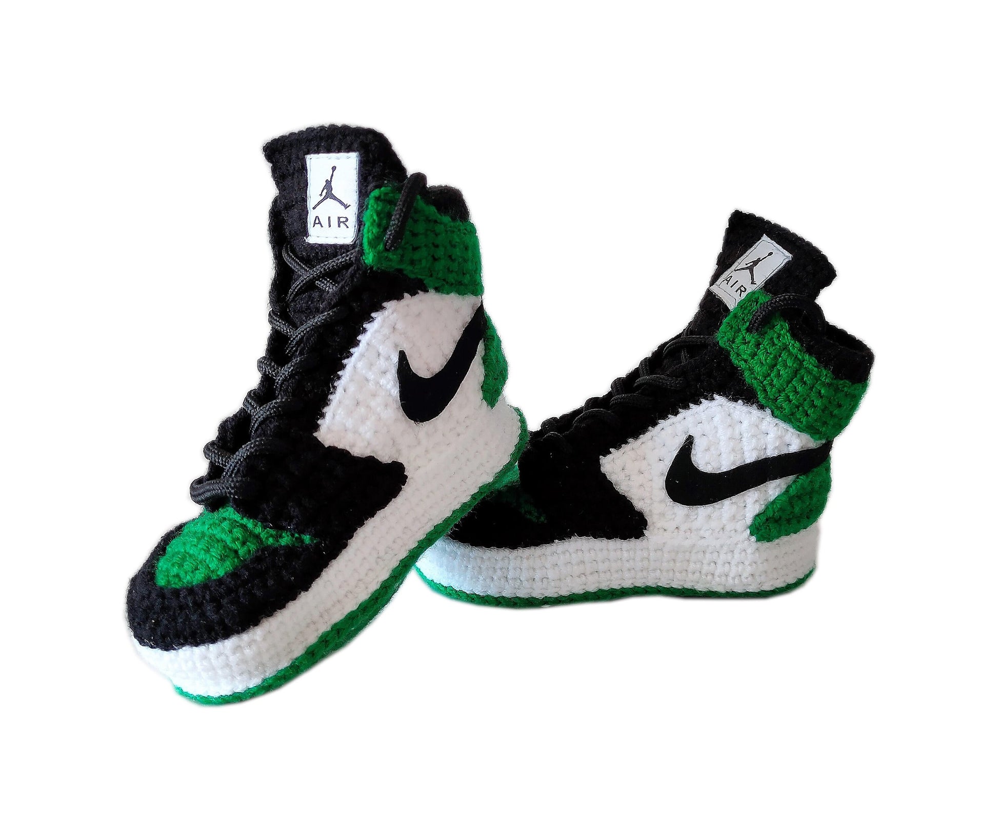 Jordan Green Baby Crochet SneakersToddler Boy Girl Handmade Shoes Slippers - Byseay