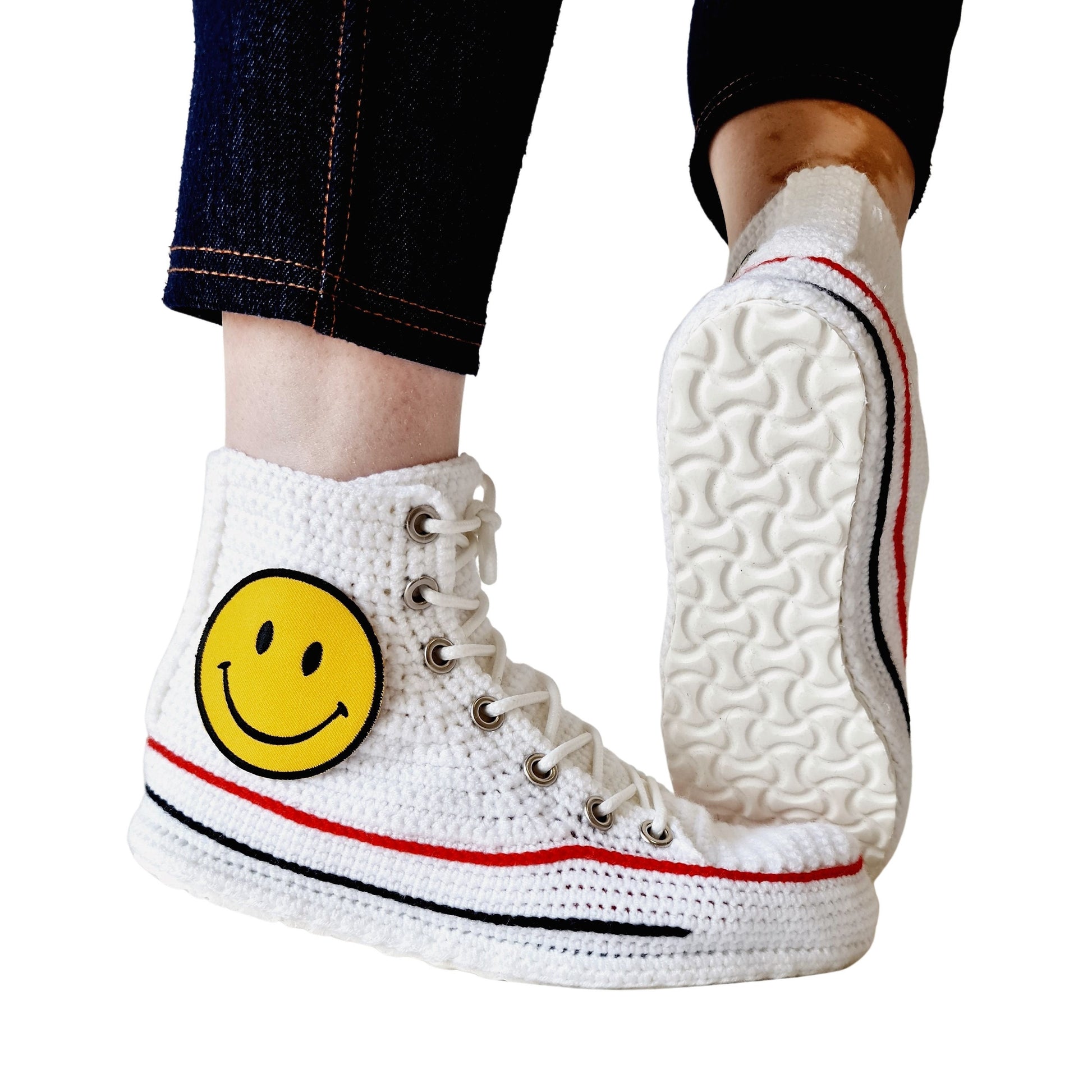 Classic Converse Shoes Emoji Casual Sneakers Custom Slippers Cotton Plush Soft - Byseay