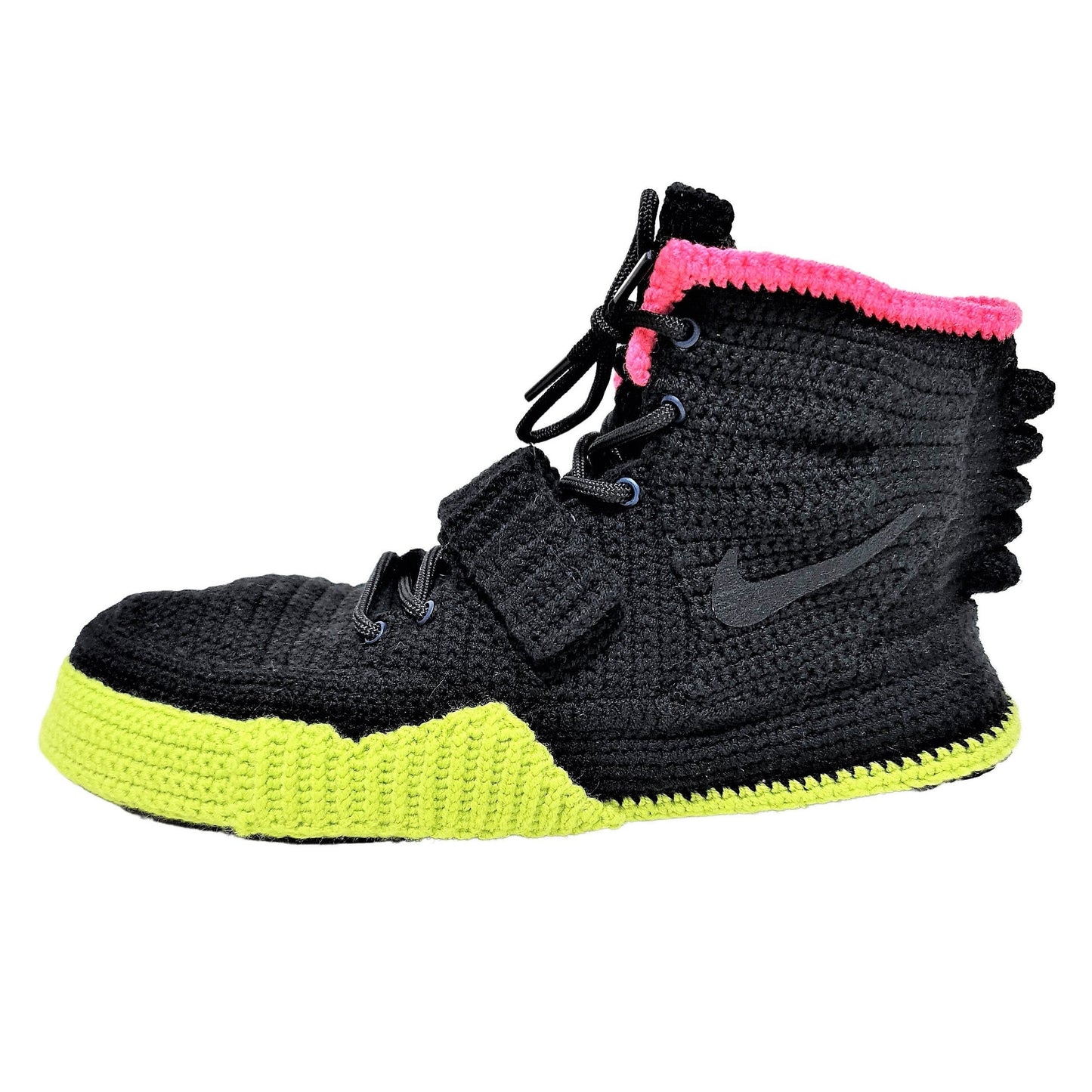 Custom Yeezy Solar Red Sneakers Style Handmade Home Slippers Sneakers Soft Plush Shoes - Byseay