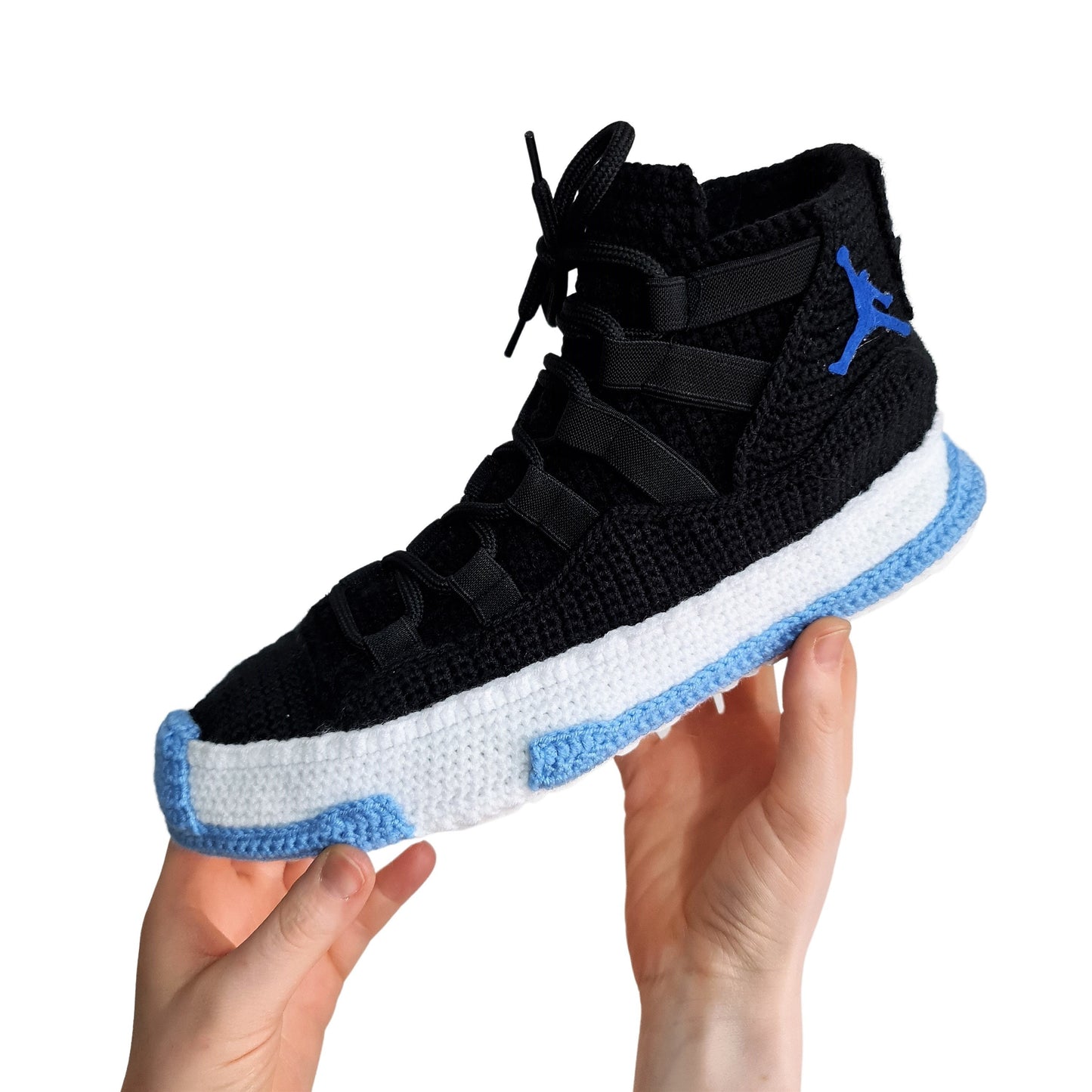 Jordan 11 Sneakers Plush Crochet Slippers - Puffy Big Size Jordans Shoes - House Plush Fluffy Banned Goods Mag Basketball Knit Booties Shoes