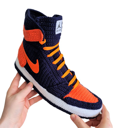 Jordan Blue Void Turf Orange Sneakers Slippers Navy Blue Basketball Plush Soft Shoes - Byseay