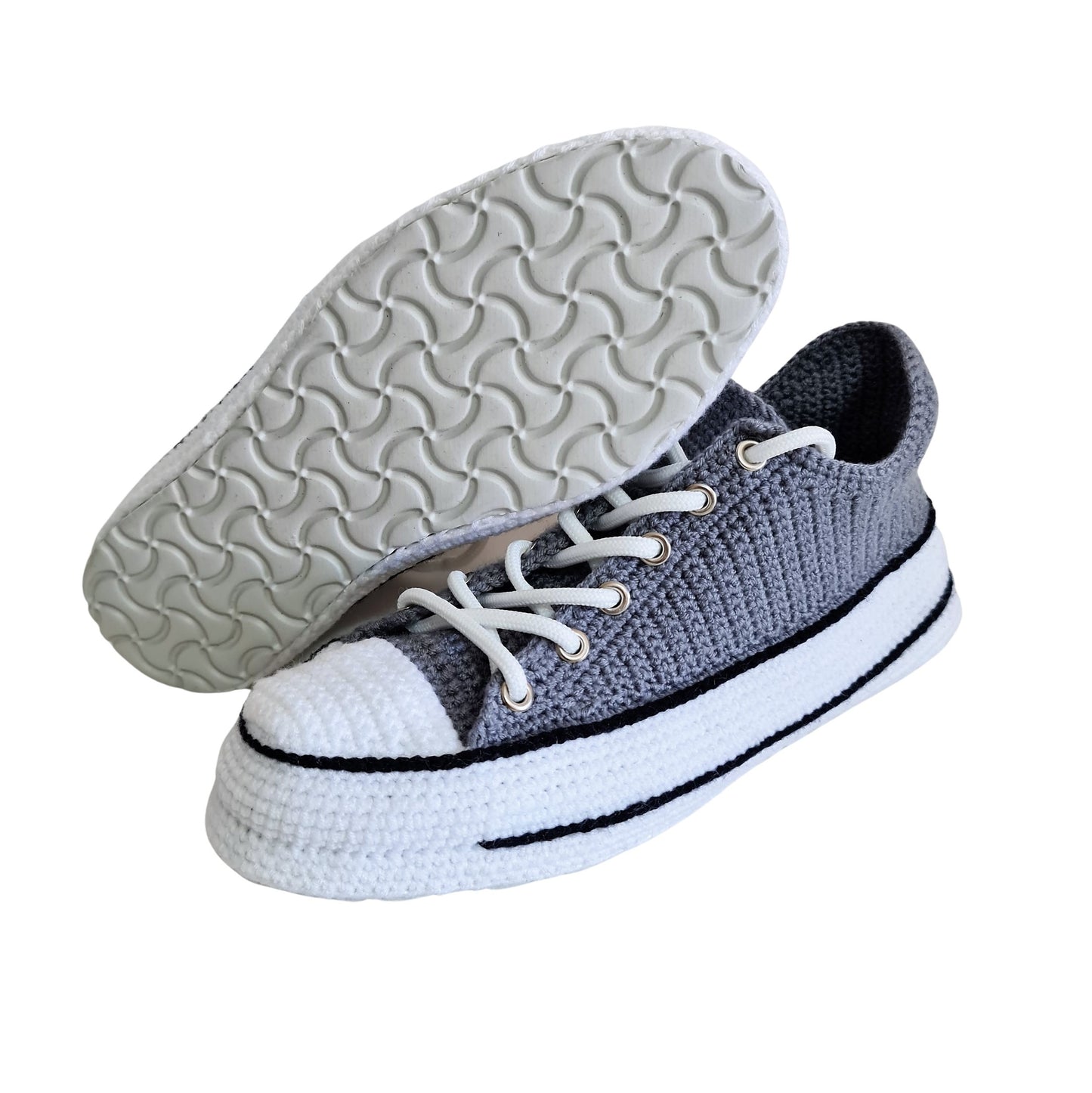 Low Tops Gray Converse Slippers Custom Sneakers Crochet Shoes