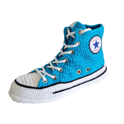 Light Blue Slippers Converse Custom Sneakers Plush Shoes