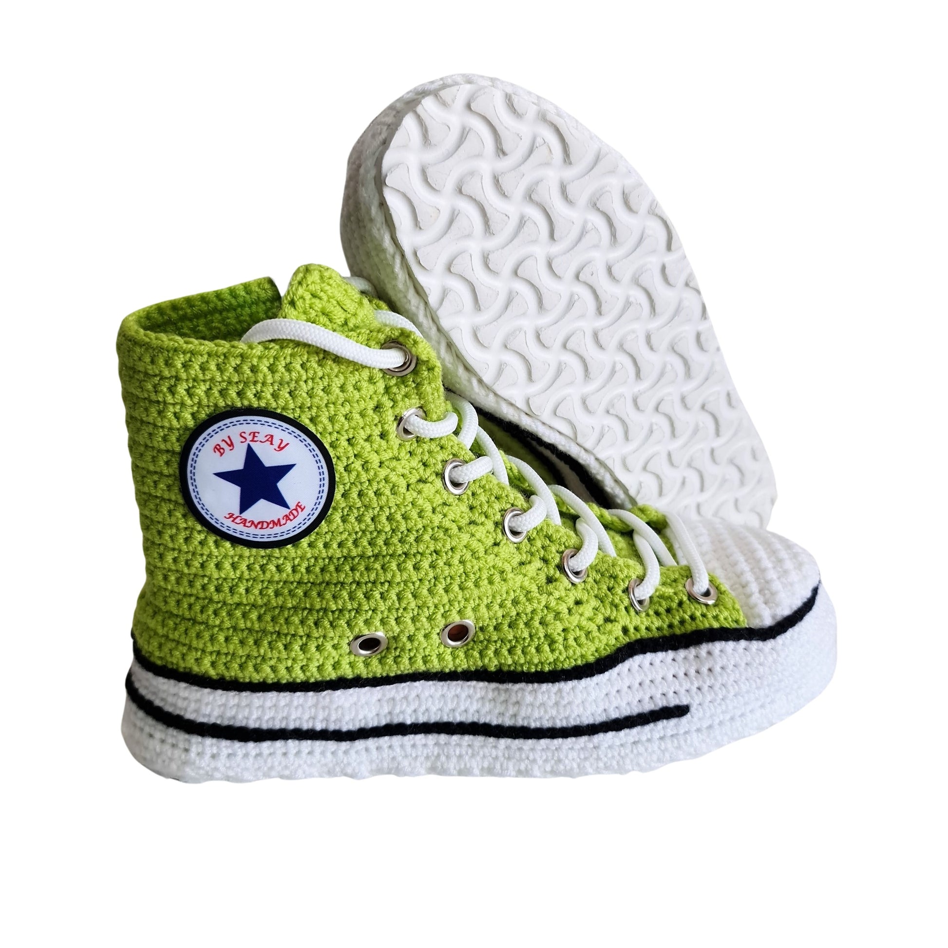 Light Neon Green Converse Slippers Custom Sneakers Home Shoes