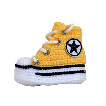 Newborn Baby Booties Yellow Slippers Socks - Infant Baby Shower Soft Sneakers - Byseay