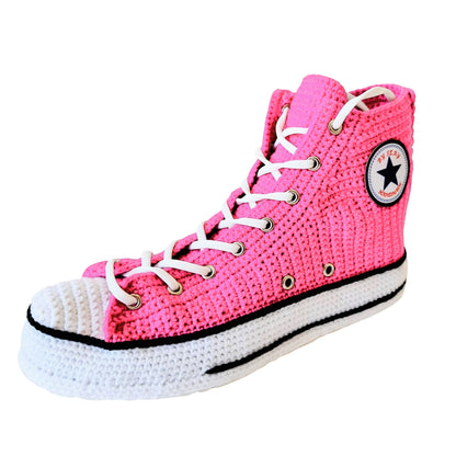 Converse Turquoise High Top Seasonal Crochet Sneakers Slippers Knitted Booties Plush - Byseay