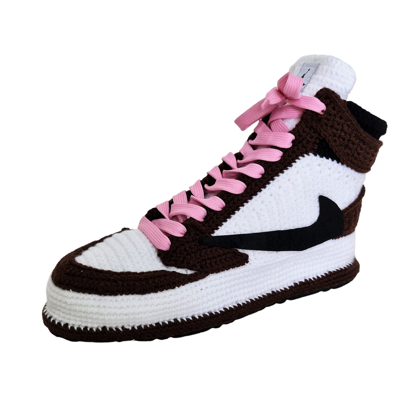 Travis Jordan Sneakers Custom Slippers Scott Pink Lace-Up Handmade Shoes