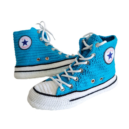 Light Blue Slippers Converse Custom Sneakers Plush Shoes